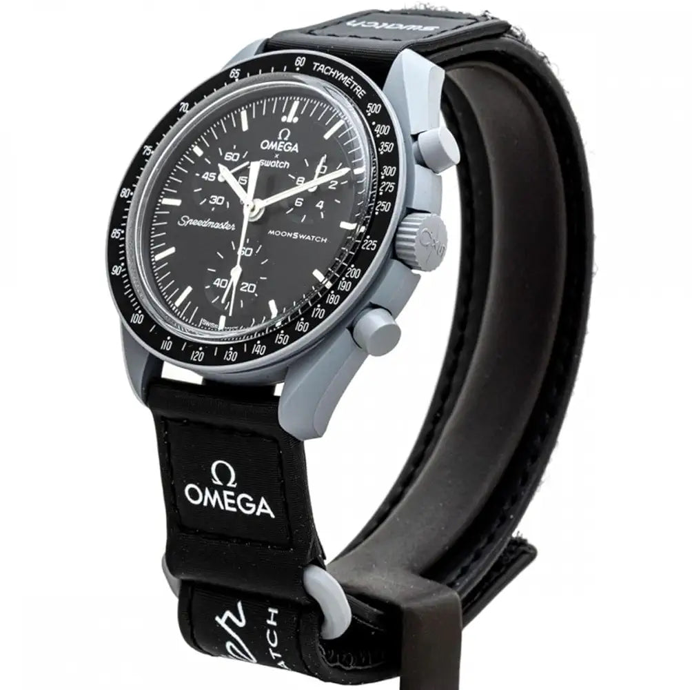 Omega x Swatch Moon Swatch Mission to The Moon Speedmaster Black - New, SO33M100, Unisex, Black, Modern