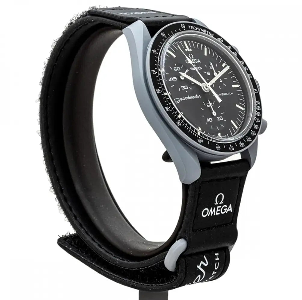 Omega x Swatch Moon Swatch Mission to The Moon Speedmaster Black - New, SO33M100, Unisex, Black, Modern