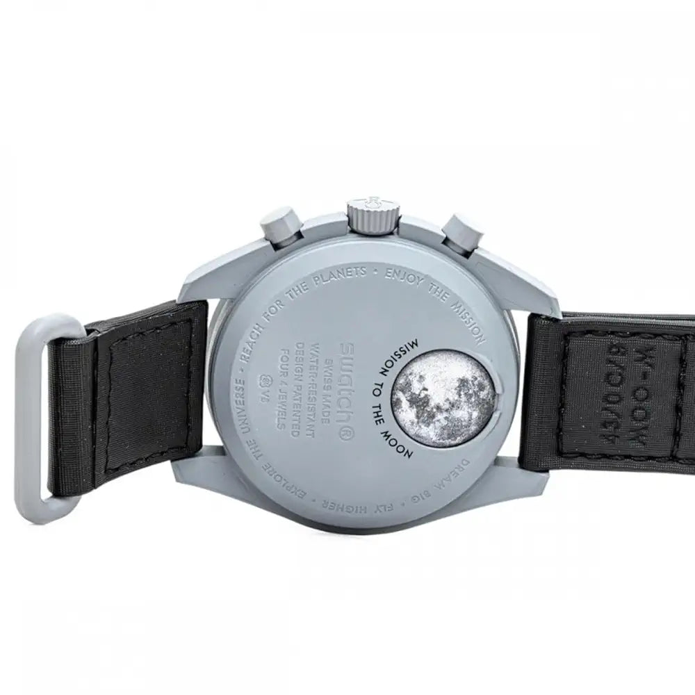 Omega x Swatch Moon Swatch Mission to The Moon Speedmaster Black - New, SO33M100, Unisex, Black, Modern